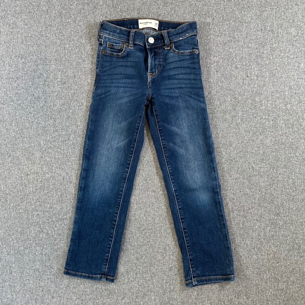 Abercrombie Kids Jeans Kids 5/6 Long Straight Blue Denim Classic 5-Pocket